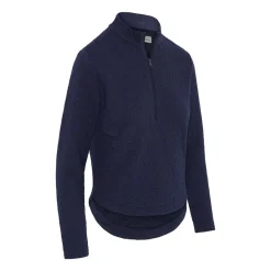 Callaway 1/2 Zip Quilted Knit Blå Peacoat Discount